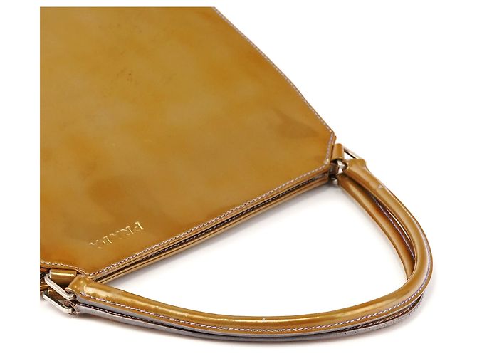 Prada Borsa a pochette B11078 Yellow Vernice Chic Patent - vista 10