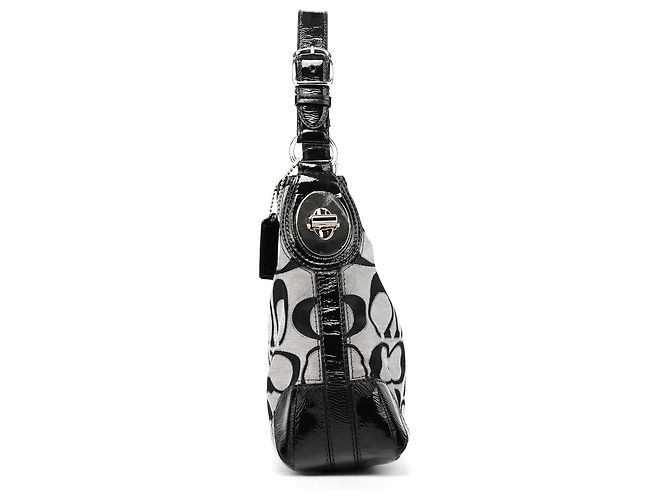 Coach Borsa a tracolla 19758M Grey Black Signature Turnlock - vista 2