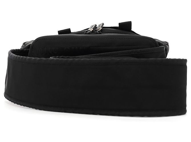 Miu Miu Borsa a tracolla tattica in nylon nero - vista 5