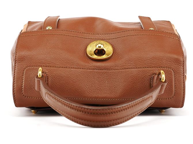 Yves Saint Laurent Borsa 2-Way Muse Two in pelle marrone chiaro - vista 4