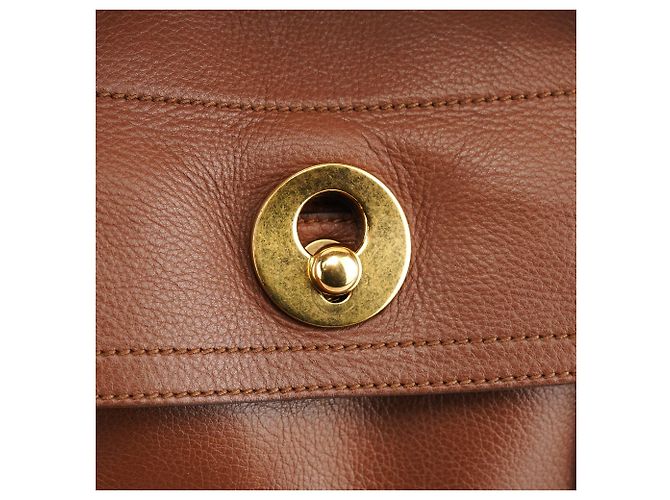 Yves Saint Laurent Borsa 2-Way Muse Two in pelle marrone chiaro - vista 6