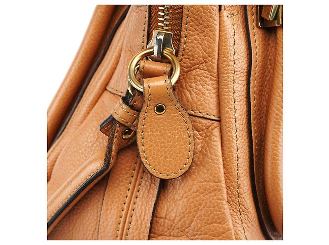 Chloé Borsa 2-Way Paraty in pelle tan - vista 10