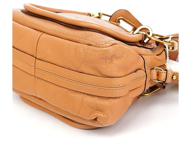Chloé Borsa 2-Way Paraty in pelle tan - vista 12