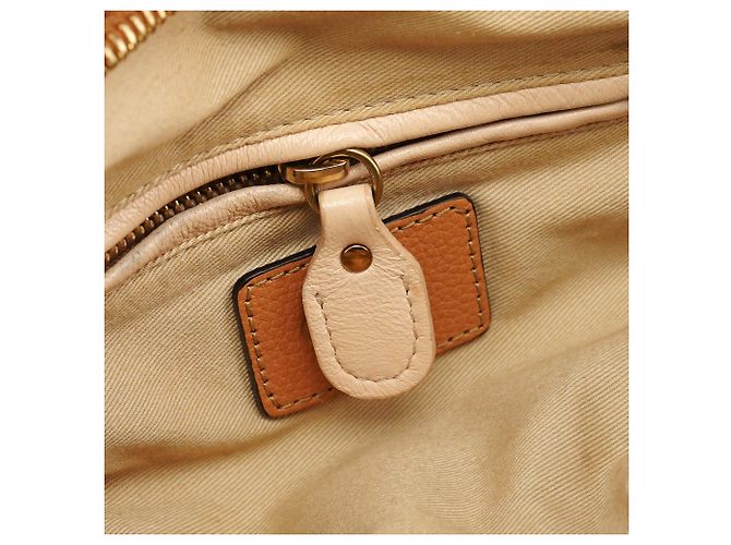 Chloé Borsa 2-Way Paraty in pelle tan - vista 16