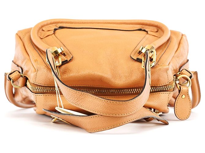Chloé Borsa 2-Way Paraty in pelle tan - vista 4