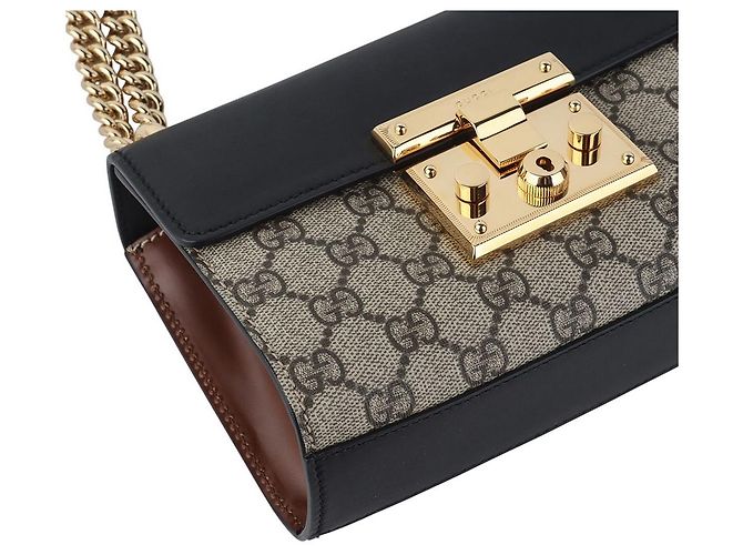 Padlock Gucci Borsa a tracolla Small GG Supreme con lucchetto - vista 5