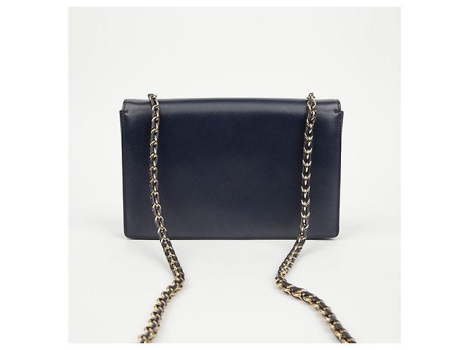 Salvatore Ferragamo Borsa a spalla e tracolla Saffiano Navy da donna - vista 4
