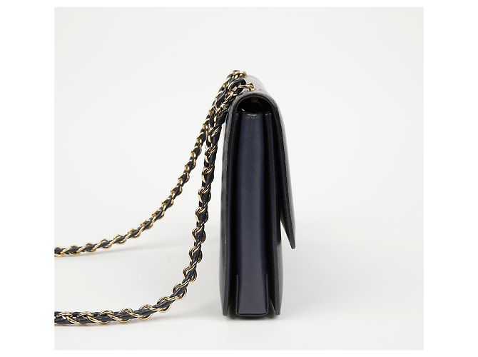 Salvatore Ferragamo Borsa a spalla e tracolla Saffiano Navy da donna - vista 5