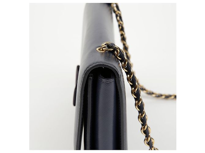 Salvatore Ferragamo Borsa a spalla e tracolla Saffiano Navy da donna - vista 7