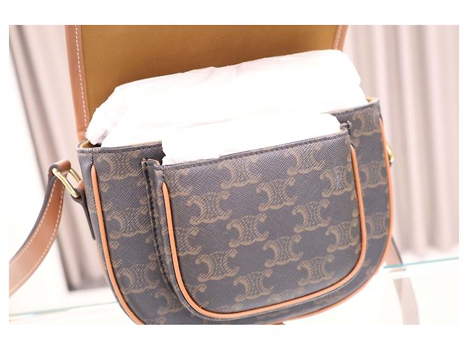 Céline Borsa a tracolla Triomphe Medium Polka - vista 12