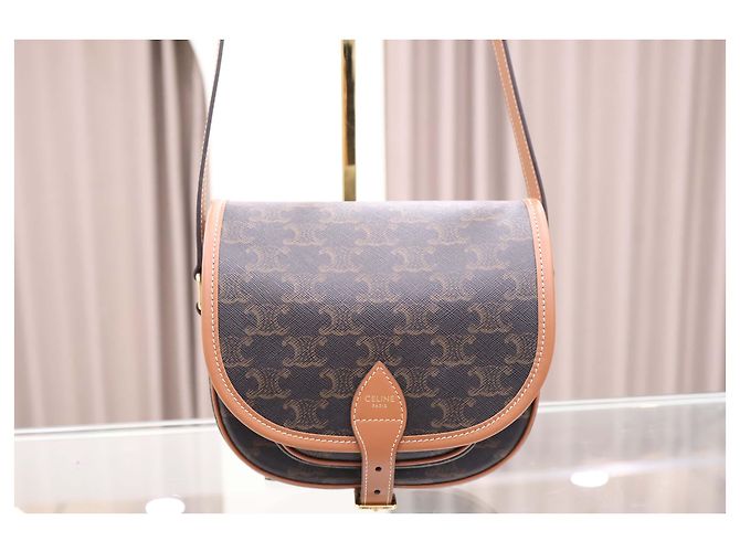 Céline Borsa a tracolla Triomphe Medium Polka - vista 2