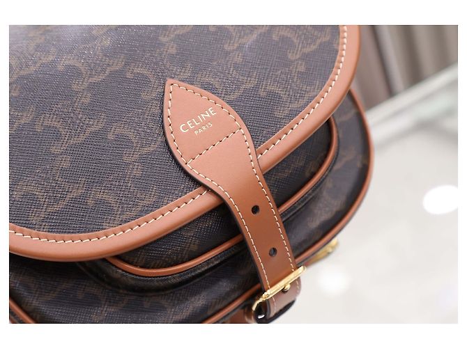 Céline Borsa a tracolla Triomphe Medium Polka - vista 3
