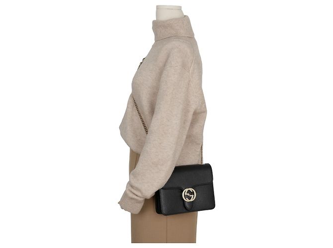 Gucci Borsa a tracolla con catena intrecciata - vista 10