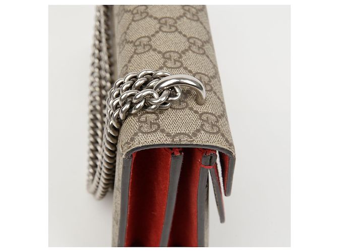 Gucci Borsa a catena Dionysus GG Small Beige Red - vista 10