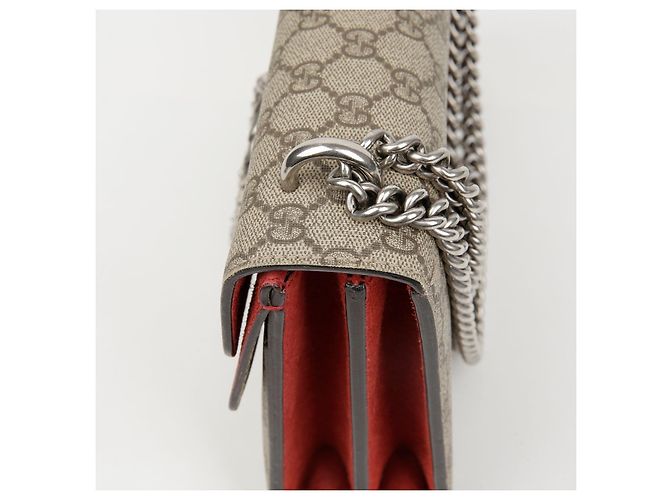 Gucci Borsa a catena Dionysus GG Small Beige Red - vista 11