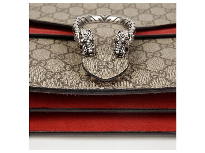 Gucci Borsa a catena Dionysus GG Small Beige Red - vista 14