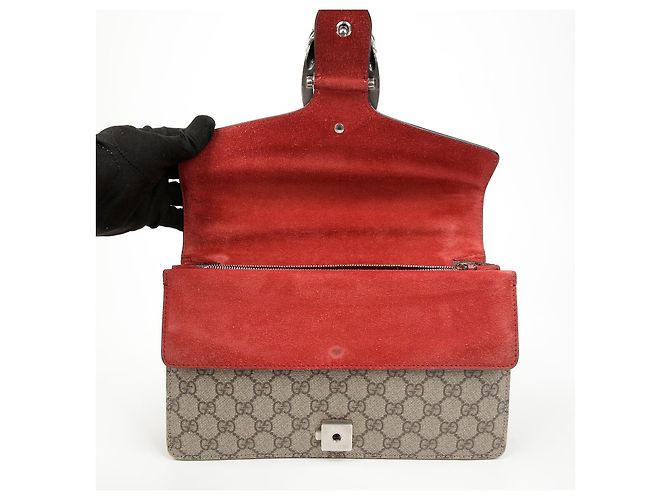 Gucci Borsa a catena Dionysus GG Small Beige Red - vista 17