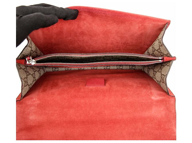 Gucci Borsa a catena Dionysus GG Small Beige Red - vista 18