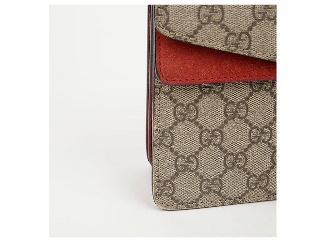 Gucci Borsa a catena Dionysus GG Small Beige Red - vista 4