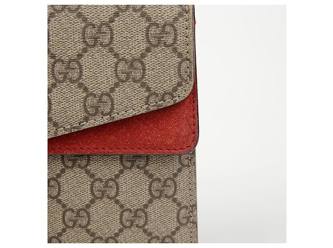 Gucci Borsa a catena Dionysus GG Small Beige Red - vista 5