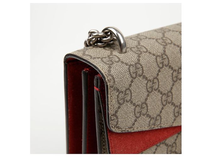 Gucci Borsa a catena Dionysus GG Small Beige Red - vista 6