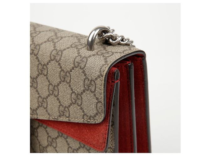 Gucci Borsa a catena Dionysus GG Small Beige Red - vista 7