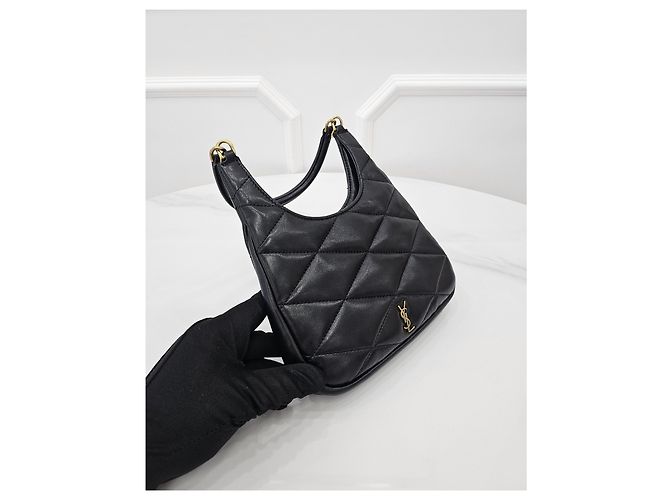 Autre Marque Borsa a tracolla hobo in lambskin - vista 2