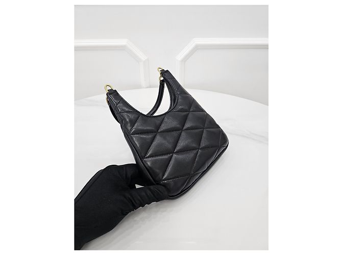 Autre Marque Borsa a tracolla hobo in lambskin - vista 3