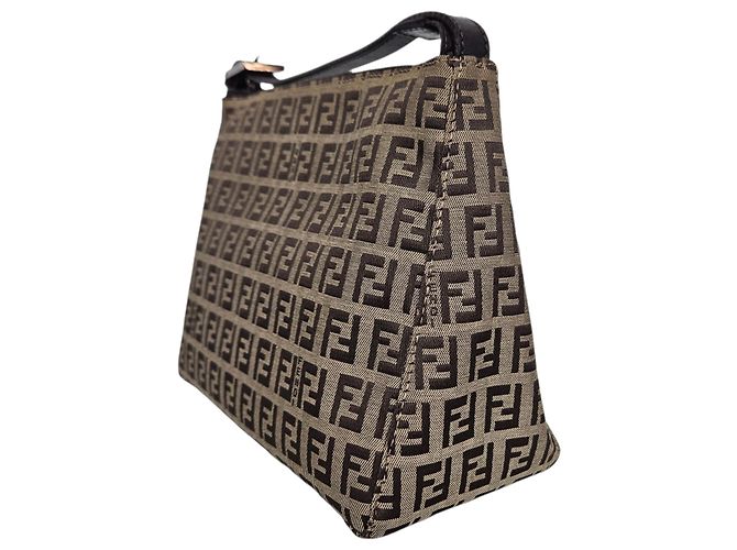 Borsa Tote Fendi Juka Canvas Marrone - vista 4