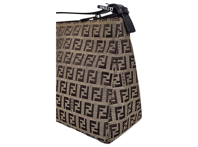 Borsa Tote Fendi Juka Canvas Marrone - vista 5