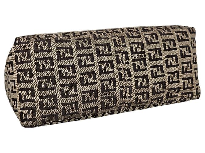 Borsa Tote Fendi Juka Canvas Marrone - vista 6