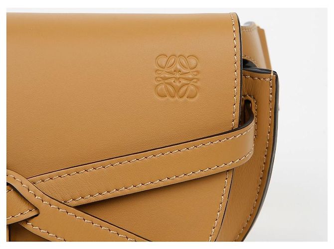 Loewe Mini Borsa Dual in Pelle di Vitello Morbida Jacquard Warm Desert - vista 3