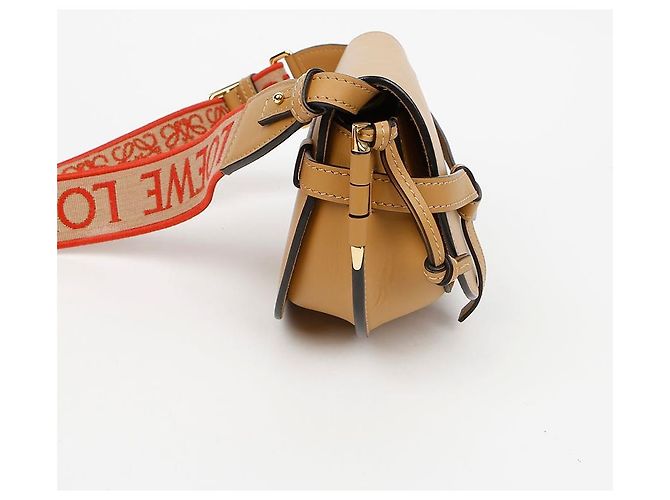 Loewe Mini Borsa Dual in Pelle di Vitello Morbida Jacquard Warm Desert - vista 5