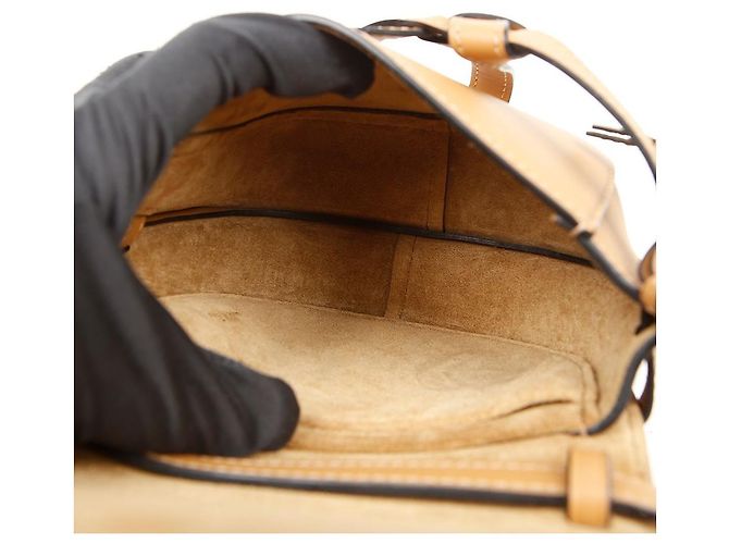 Loewe Mini Borsa Dual in Pelle di Vitello Morbida Jacquard Warm Desert - vista 9