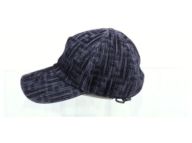 Fendi Gorra de Béisbol de Denim Monogram Azul - vista 3