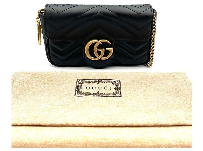 Gucci Borsa a tracolla Matelassé Super Mini con catena - vista 2