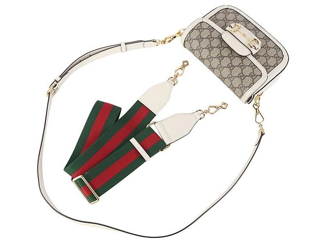 Gucci Borsa a tracolla Small GG Supreme Horsebit - vista 4