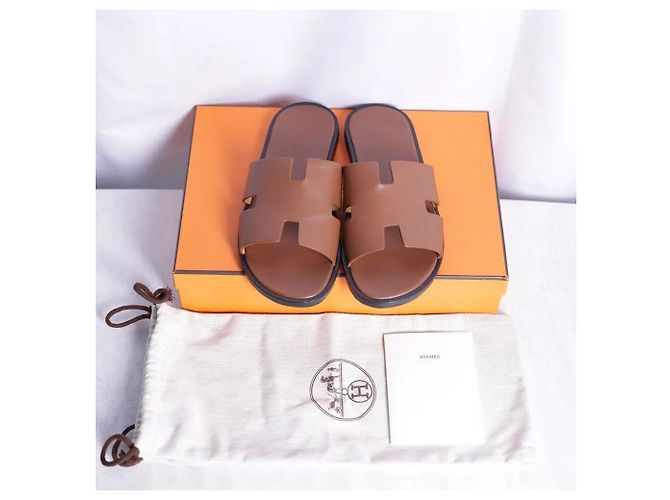 Hermès Sandalo Izmir Slipper Gold (Set Completo) - vista 3