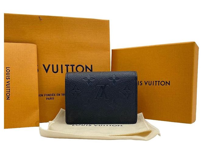 Louis Vuitton Cartera compacta mediana Clea Monogram Empreinte Leather Black - vista 11