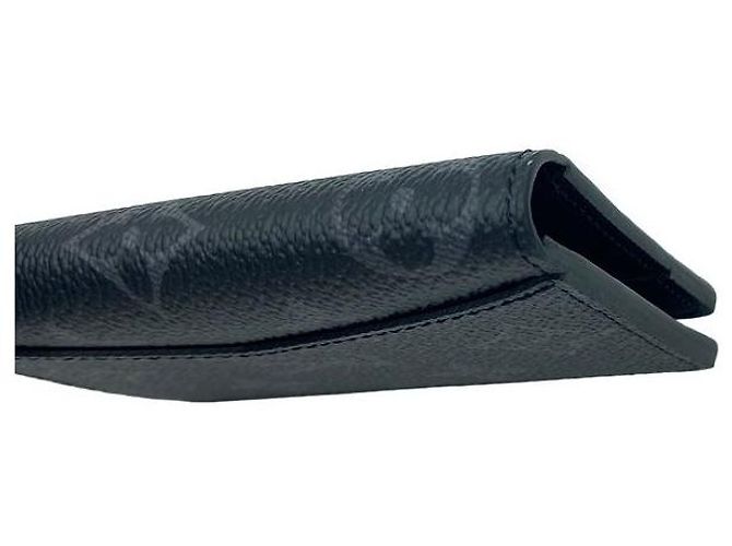 Louis Vuitton Monogram Eclipse Canvas Pocket Organiser Card Holder Black Grey Wallet - view 4
