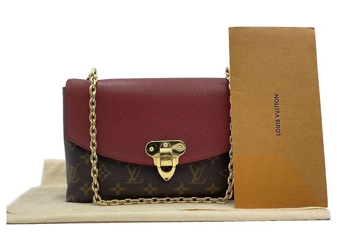 Louis Vuitton Borsa a tracolla con catena Saint Placide Monogram Canvas Brown Burgundy - vista 11