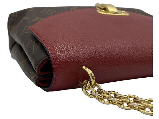 Louis Vuitton Borsa a tracolla con catena Saint Placide Monogram Canvas Brown Burgundy - vista 19