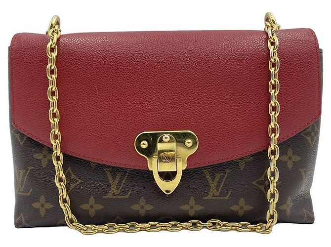 Louis Vuitton Borsa a tracolla con catena Saint Placide Monogram Canvas Brown Burgundy - vista 2
