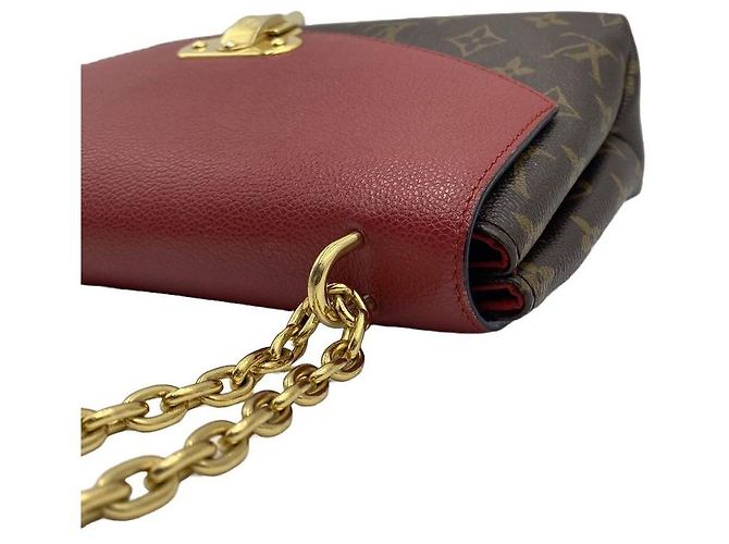 Louis Vuitton Borsa a tracolla con catena Saint Placide Monogram Canvas Brown Burgundy - vista 20