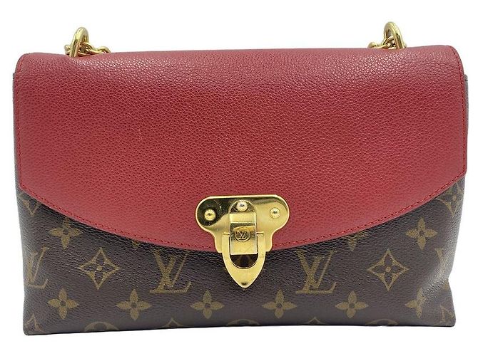 Louis Vuitton Borsa a tracolla con catena Saint Placide Monogram Canvas Brown Burgundy - vista 3