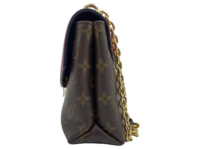 Louis Vuitton Borsa a tracolla con catena Saint Placide Monogram Canvas Brown Burgundy - vista 4