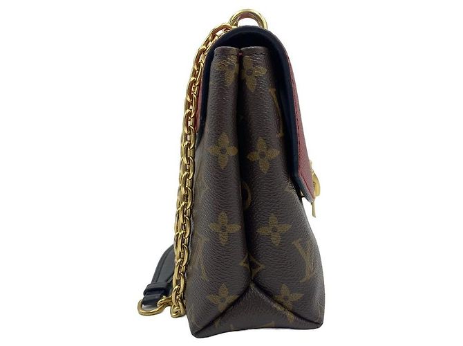 Louis Vuitton Borsa a tracolla con catena Saint Placide Monogram Canvas Brown Burgundy - vista 5