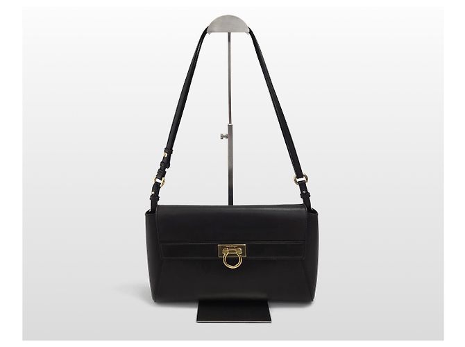 Salvatore Ferragamo Borsa a tracolla Gancini Abbey Marrone Scuro - vista 2