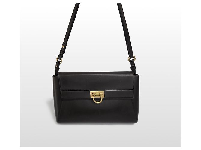 Salvatore Ferragamo Borsa a tracolla Gancini Abbey Marrone Scuro - vista 4