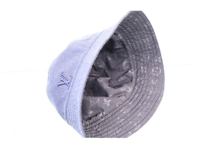 Louis Vuitton Wendbarer Regen-Bucket-Hat aus Monogram-Denim - Ansicht 11